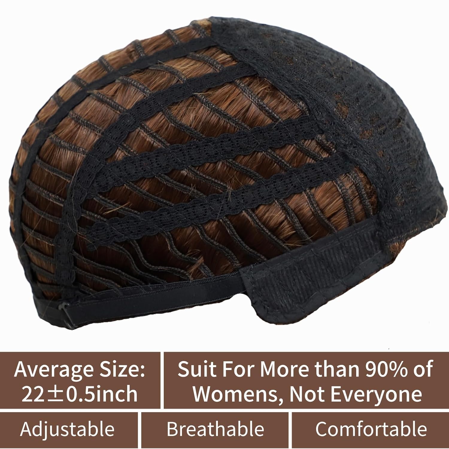 Short Brown Bob Wigs for Women Brown Mixed Blonde Synthetic Wig with Bangs 10inch Average Size Natural Looking Daily Party Wig