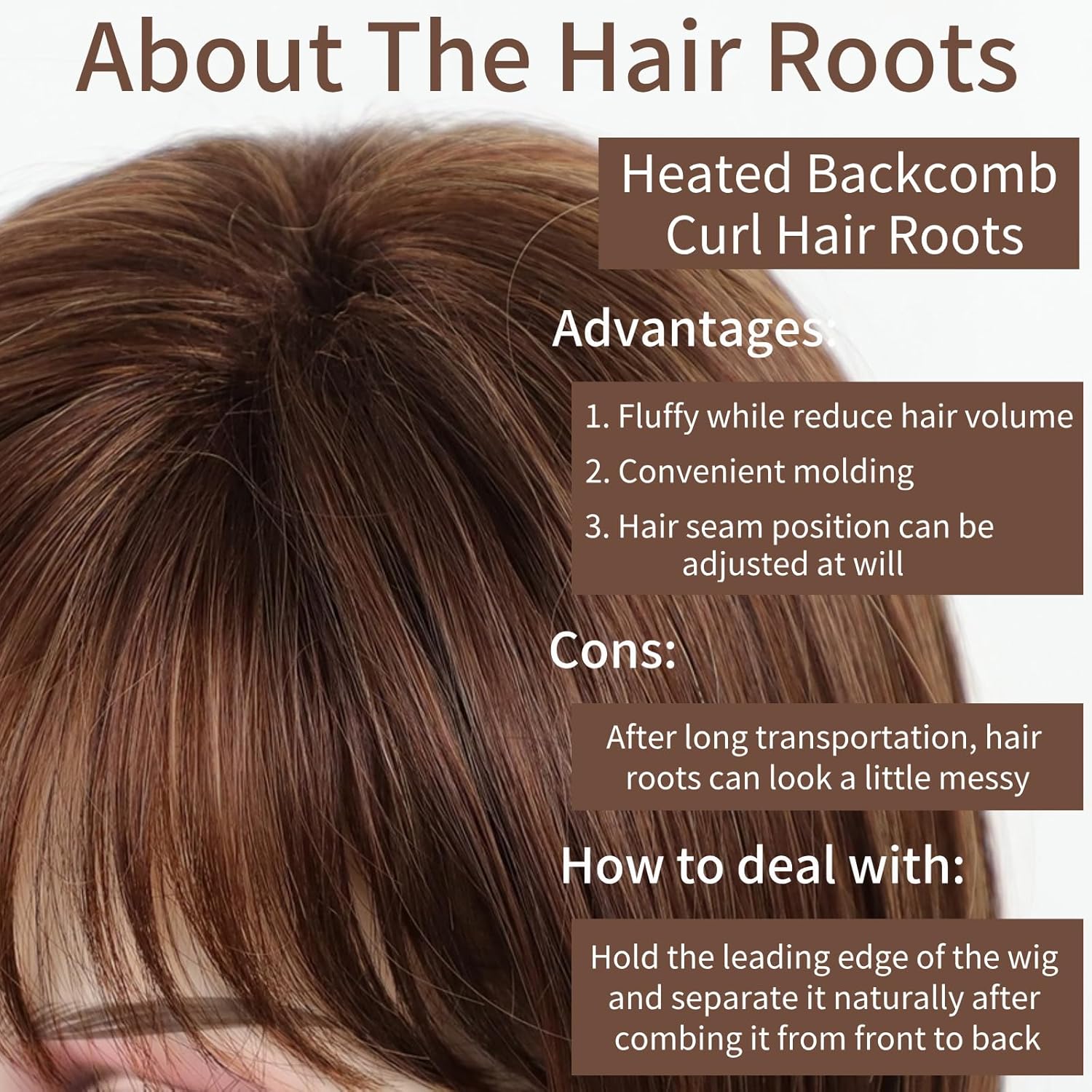 Short Brown Bob Wigs for Women Brown Mixed Blonde Synthetic Wig with Bangs 10inch Average Size Natural Looking Daily Party Wig